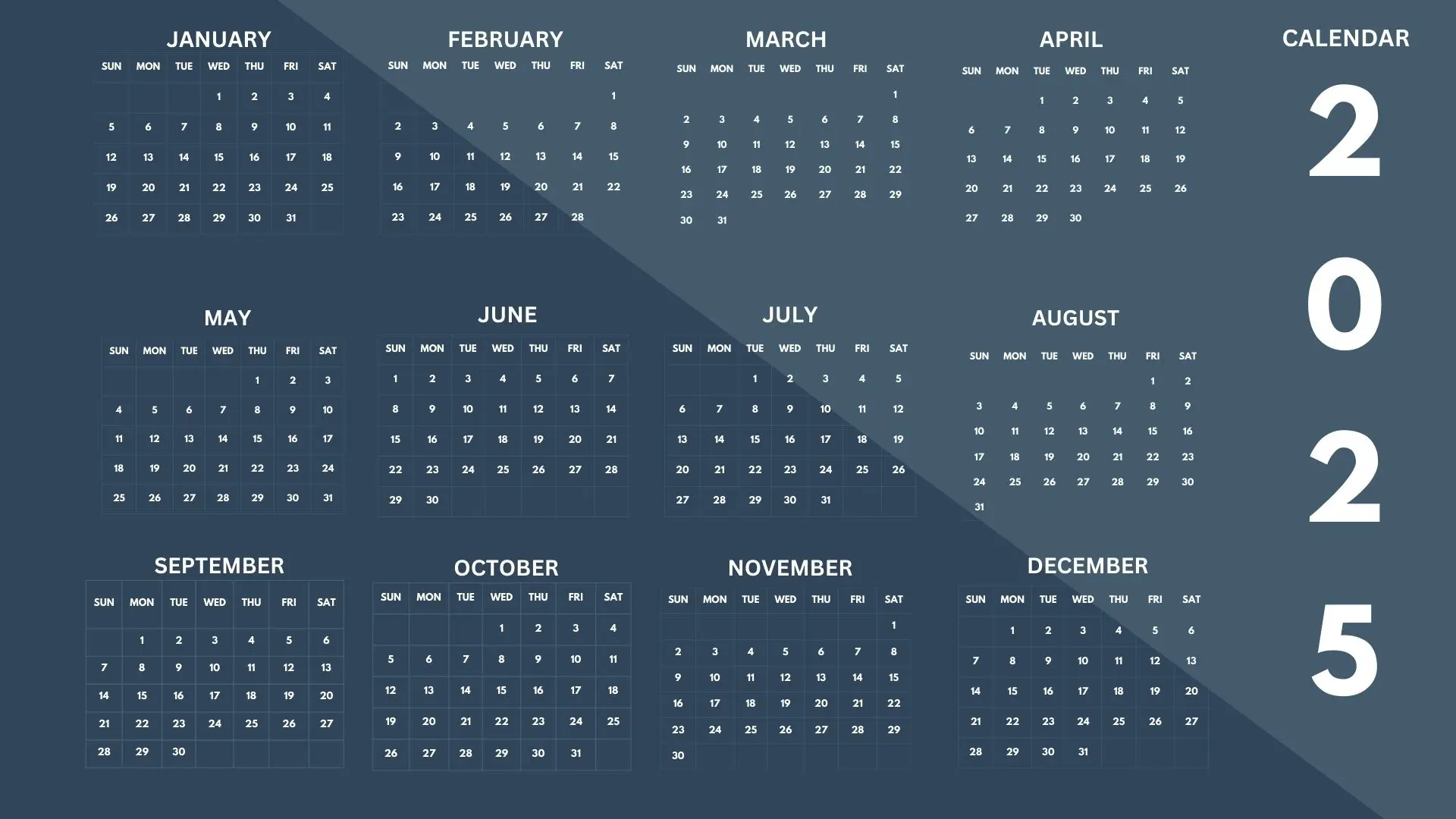 2025 Calendar Design